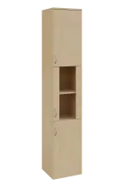 N 6 - 4D2S kancelářská skříň, 2-dveřová/prosklená, pravá, 2150x400x400, bříza irská